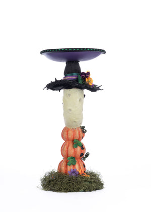 Katherine's Collection Jacks and Cats Moon Pillar Candle Holder