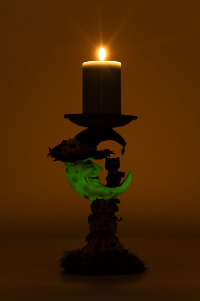 Load image into Gallery viewer, Katherine&#39;s Collection Jacks and Cats Moon Pillar Candle Holder
