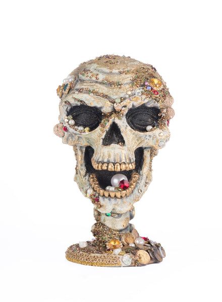 Load image into Gallery viewer, Katherine&#39;s Collection Treacherous Treasure Tall Skull Tabletop
