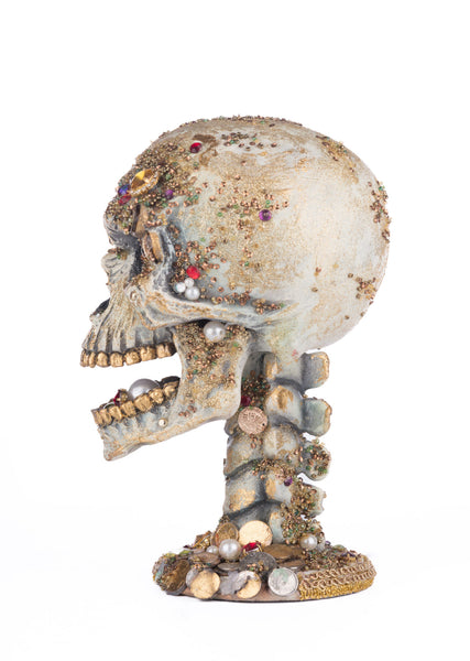 Load image into Gallery viewer, Katherine&#39;s Collection Treacherous Treasure Tall Skull Tabletop
