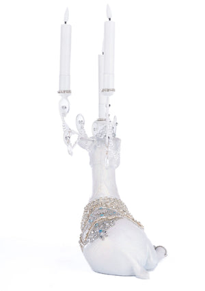 Katherine's Collection Crystal Christmas Sitting Deer Candle Holder