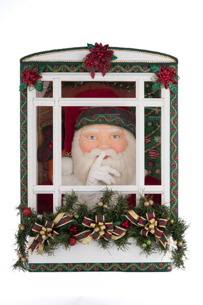 Load image into Gallery viewer, Katherine&#39;s Collection Holiday Magic Santa In Window
