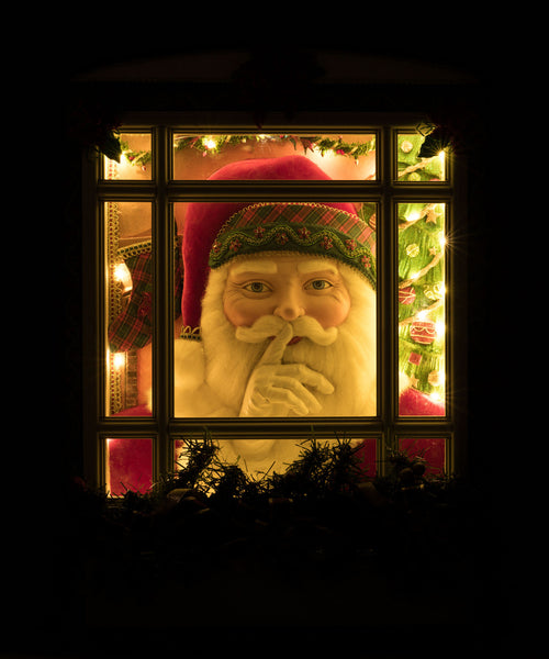 Load image into Gallery viewer, Katherine&#39;s Collection Holiday Magic Santa In Window
