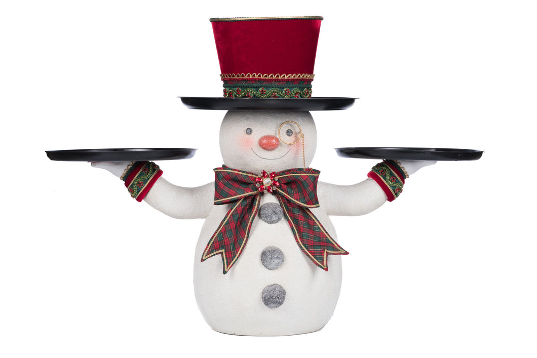 Katherine's Collection Holiday Magic Snowman Serving Piece