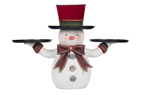 Load image into Gallery viewer, Katherine&#39;s Collection Holiday Magic Snowman Serving Piece
