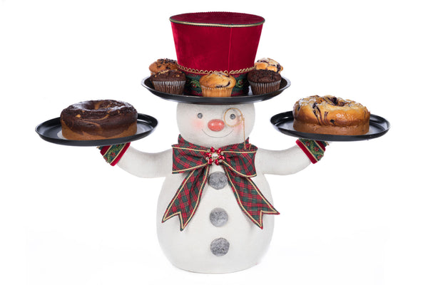 Load image into Gallery viewer, Katherine&#39;s Collection Holiday Magic Snowman Serving Piece
