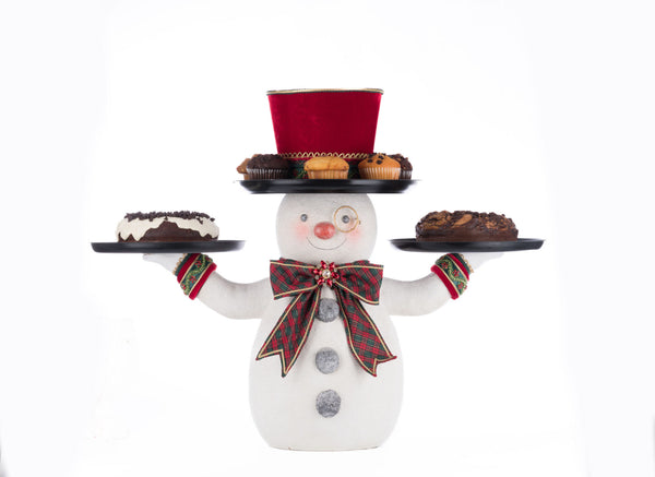 Load image into Gallery viewer, Katherine&#39;s Collection Holiday Magic Snowman Serving Piece
