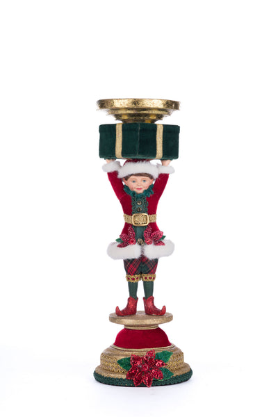 Load image into Gallery viewer, Katherine&#39;s Collection Holiday Magic Elf Candlestick
