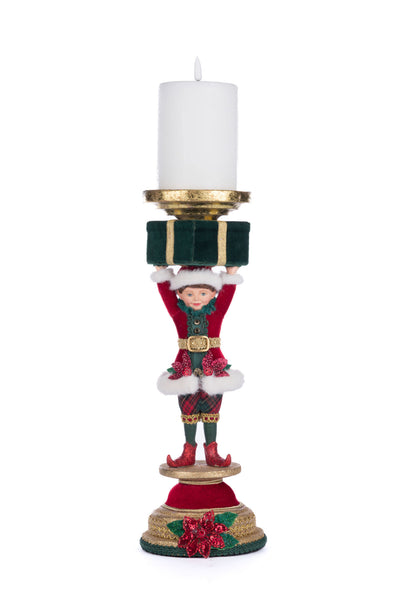 Load image into Gallery viewer, Katherine&#39;s Collection Holiday Magic Elf Candlestick
