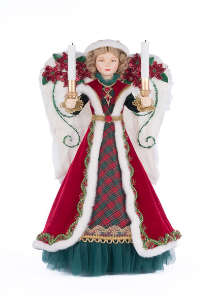 Load image into Gallery viewer, Katherine&#39;s Collection Penelope Poinsettia Angel Tree Topper
