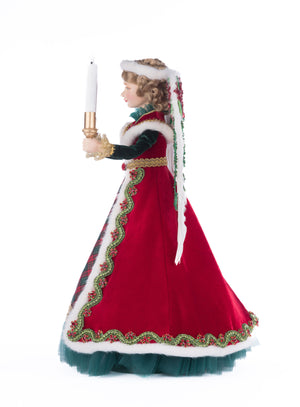 Katherine's Collection Penelope Poinsettia Angel Tree Topper