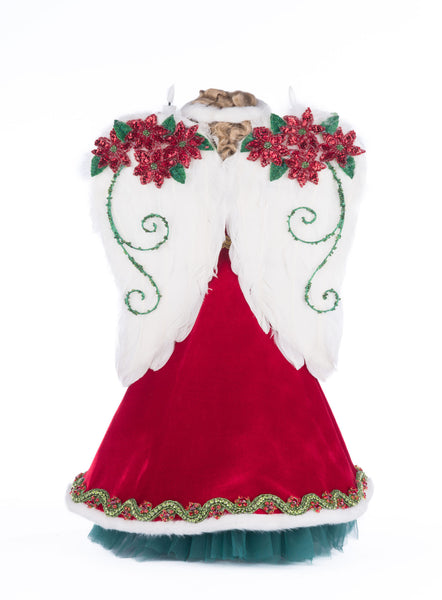 Load image into Gallery viewer, Katherine&#39;s Collection Penelope Poinsettia Angel Tree Topper
