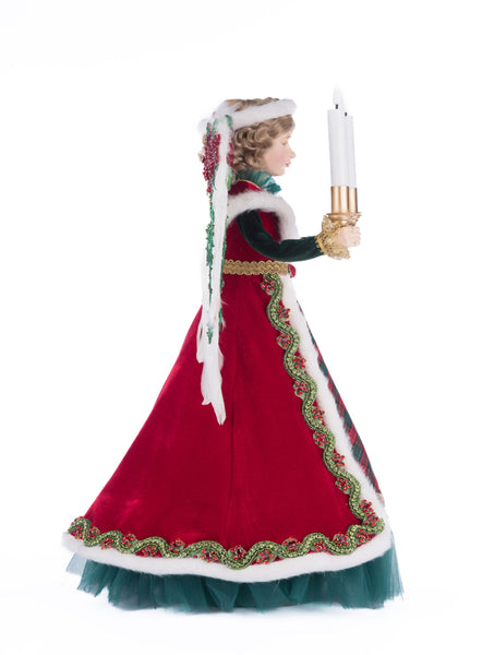 Load image into Gallery viewer, Katherine&#39;s Collection Penelope Poinsettia Angel Tree Topper
