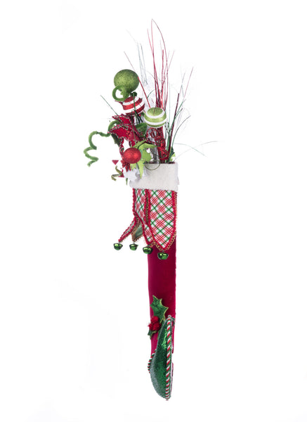 Load image into Gallery viewer, Katherine&#39;s Collection Holly Woods Stocking With Floral Wall Piece
