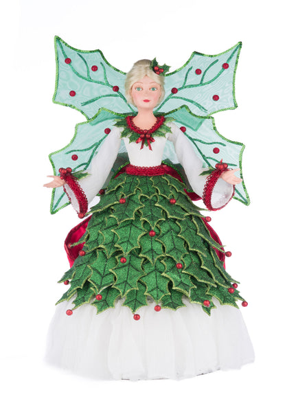 Load image into Gallery viewer, Katherine&#39;s Collection Holly Berry Fairy Tree Topper
