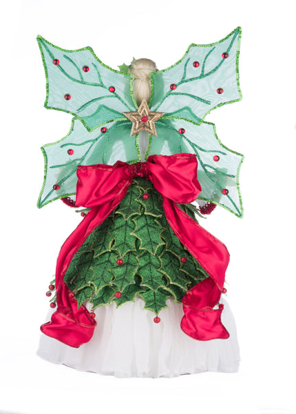 Load image into Gallery viewer, Katherine&#39;s Collection Holly Berry Fairy Tree Topper
