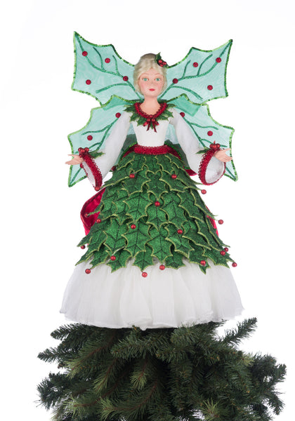 Load image into Gallery viewer, Katherine&#39;s Collection Holly Berry Fairy Tree Topper
