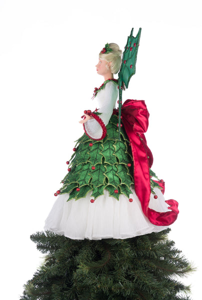 Load image into Gallery viewer, Katherine&#39;s Collection Holly Berry Fairy Tree Topper
