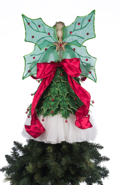 Load image into Gallery viewer, Katherine&#39;s Collection Holly Berry Fairy Tree Topper
