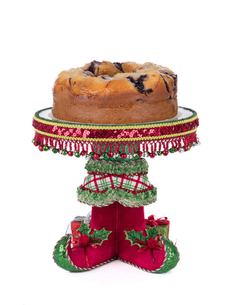 Load image into Gallery viewer, Katherine&#39;s Collection Elf Boots Cake Plate
