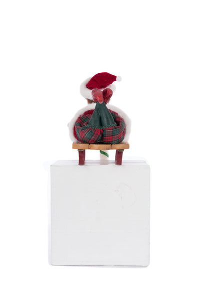 Load image into Gallery viewer, Katherine&#39;s Collection Laying Elf on Sled Stocking Holder
