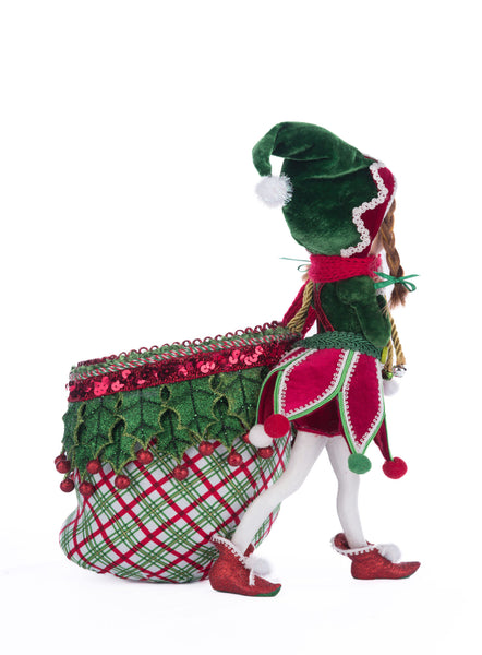 Load image into Gallery viewer, Katherine&#39;s Collection Winter Snowdrop Elf With Bag
