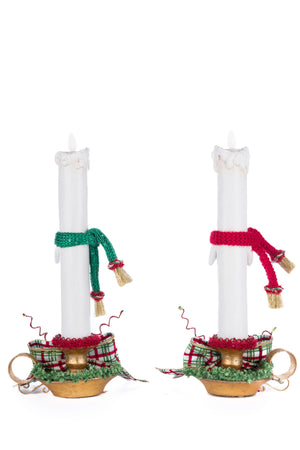 Katherine's Collection Village Of Holly Woods Caroling Candles Assortment of 2