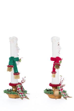 Katherine's Collection Village Of Holly Woods Caroling Candles Assortment of 2