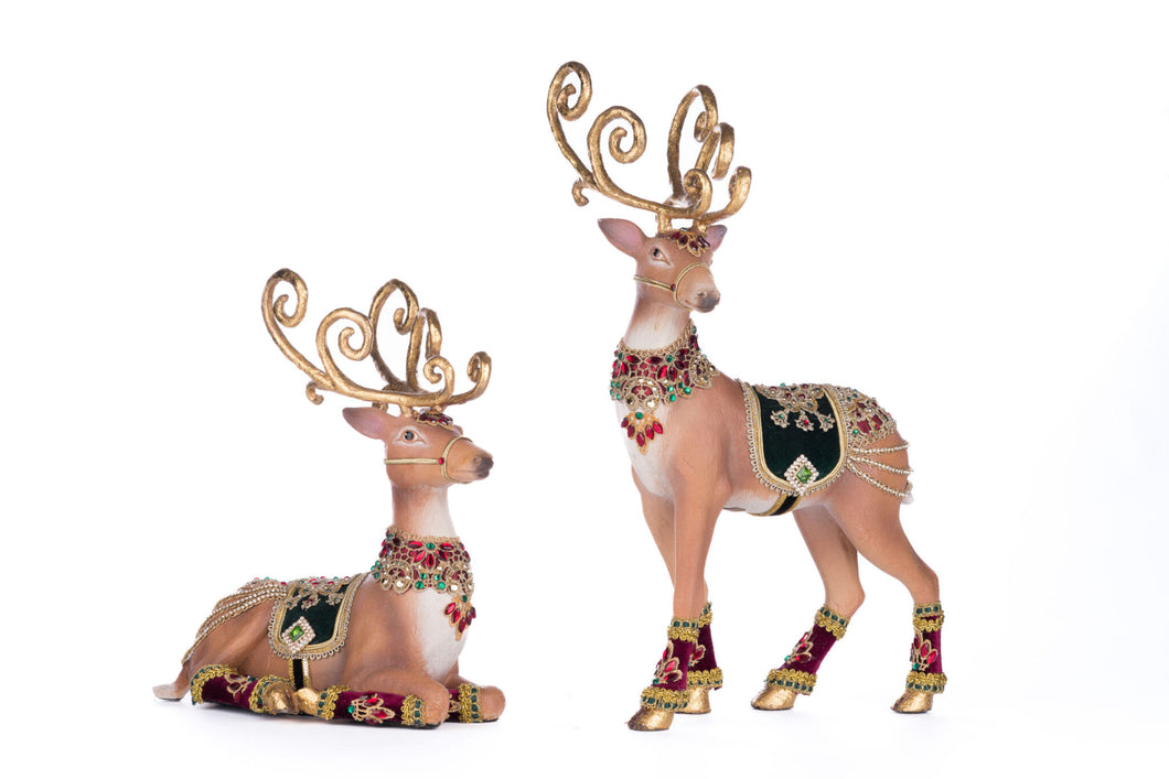 Katherine's Collection Christmas Castle Deer Assortment of 2