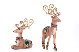 Katherine's Collection Christmas Castle Deer Assortment of 2