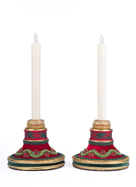 Load image into Gallery viewer, Katherine&#39;s Collection Holiday Magic Candle Sticks Set Of 2
