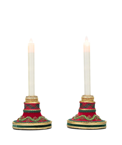 Load image into Gallery viewer, Katherine&#39;s Collection Holiday Magic Candle Sticks Set Of 2
