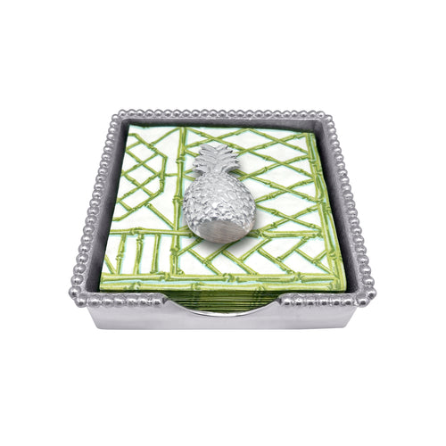 Mariposa Pineapple Beaded Napkin Box