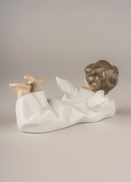 Load image into Gallery viewer, Lladro Angel Laying Down Figurine
