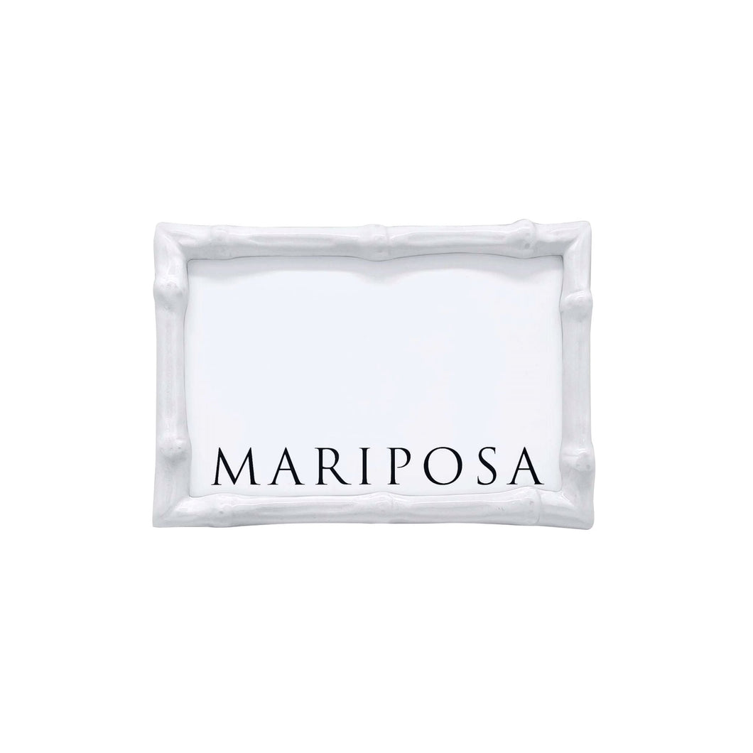 Mariposa Bamboo White 4x6 Frame