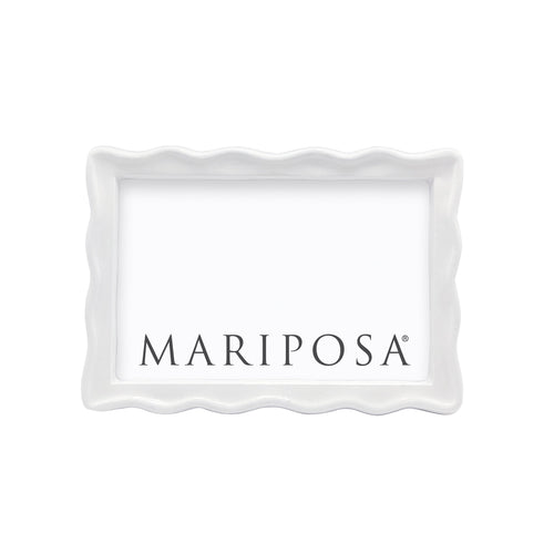 Mariposa Wavy White 4x6 Frame