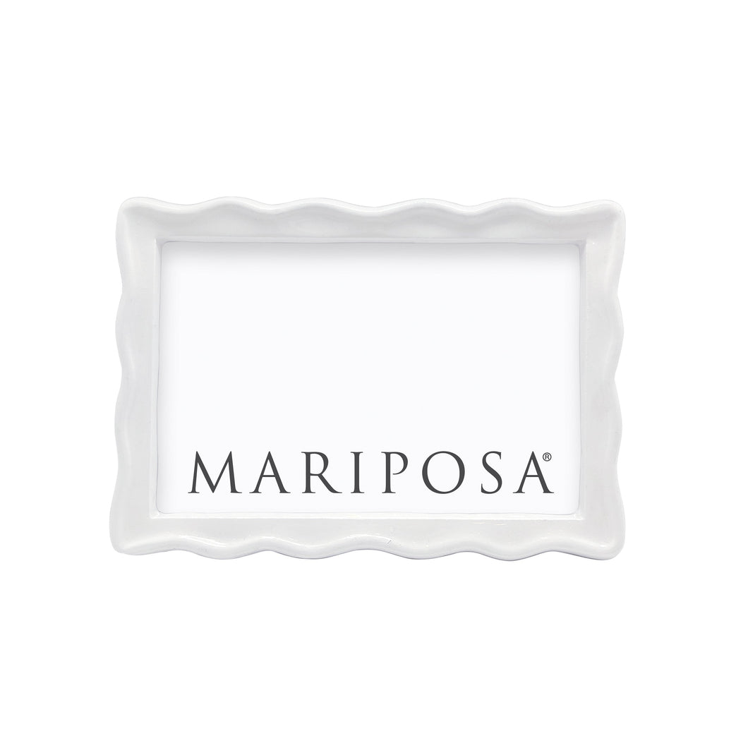 Mariposa Wavy White 4x6 Frame