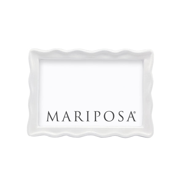 Load image into Gallery viewer, Mariposa Wavy White 4x6 Frame
