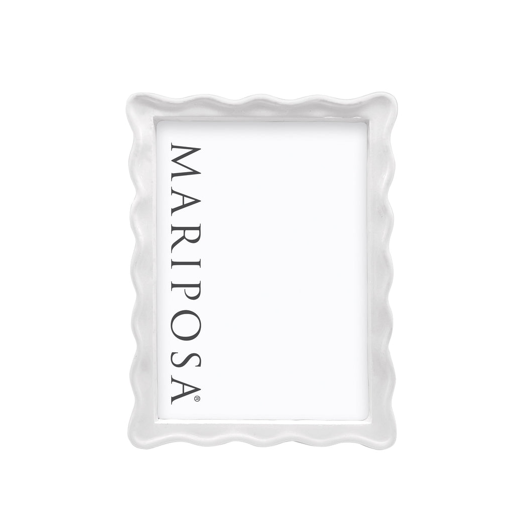 Mariposa Wavy White 5x7 Frame