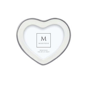 Mariposa Signature White Heart 4x6 Frame