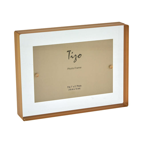 Tizo Design Gold Border 5x7 Thick Acrylic Frame