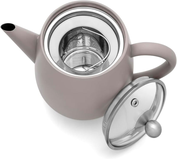 Load image into Gallery viewer, Bredemeijer Teapot Duet Eva 1.1L Concrete Grey
