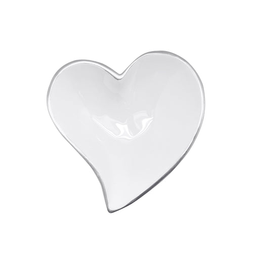 Mariposa White Small Heart Bowl