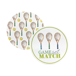 Mariposa Game, Set, Match Tennis Beaded Coaster Set