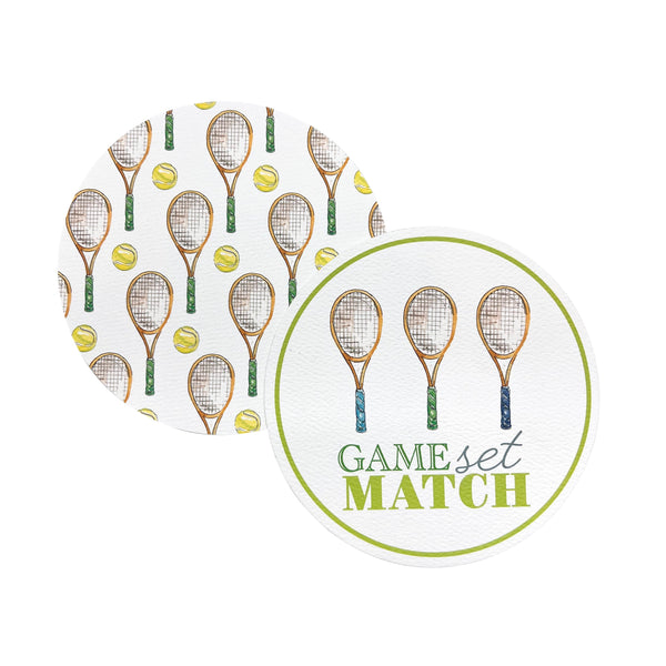 Load image into Gallery viewer, Mariposa Game, Set, Match Tennis Beaded Coaster Set
