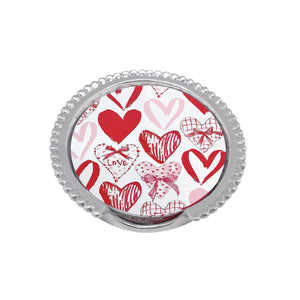 Mariposa Hearts Beaded Coaster Set