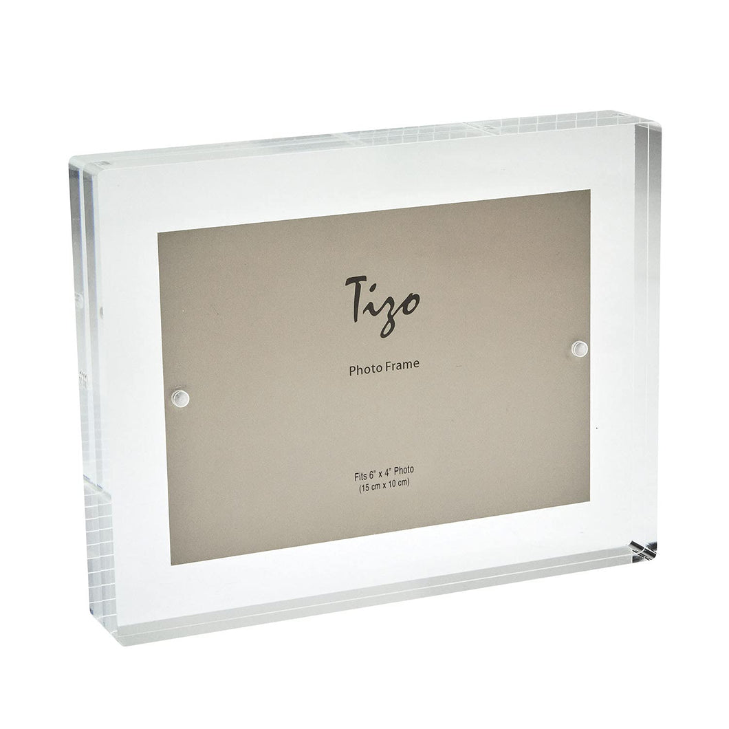 Tizo Design Clear Block 4x6 Thick Acrylic Frame