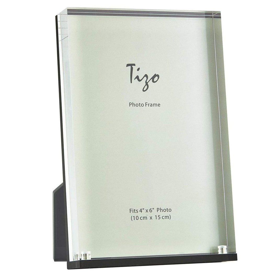 Tizo Design Black 4x6 Acrylic Picture Frame with Stand