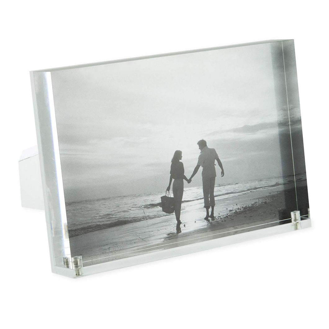 Tizo Design Clear 4x6 Horizontal Acrylic Picture Frame with Stand