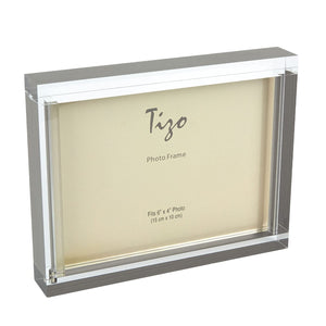 Tizo Design Silver Block 4x6 Acrylic Frame